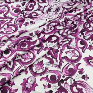 Szyfon jedwabny majolica fioletowy