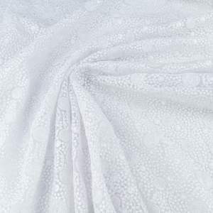 Koronka materiał w kwiaty kolor biały