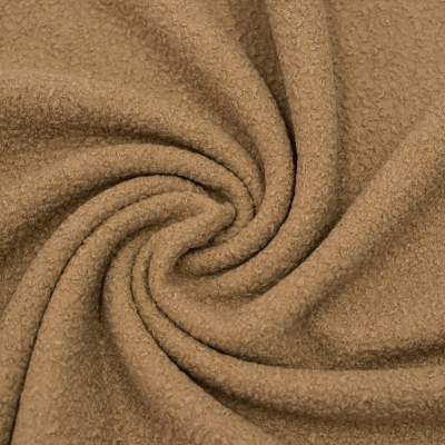 Tkanina płaszczowa Boucle kolor musztardowy