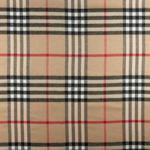 Tkanina materiał w kratkę kolor beżowy