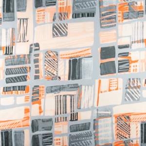 Dzianina jersey ITY Kimo wzór abstrakcja odcienie szarości