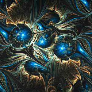 Dzianina jersey ITY Kimo wzór galaktyczny kolor grantowy