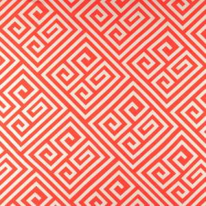 Dzianina jersey ITY Kimo wzór grecki kolor czerwony