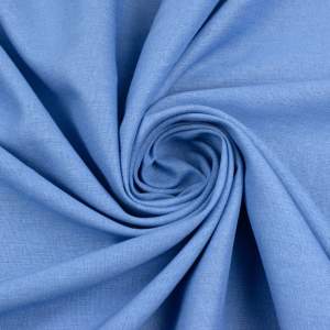 Len materiał kolor lazurowy