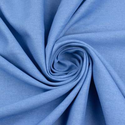 Len materiał kolor lazurowy