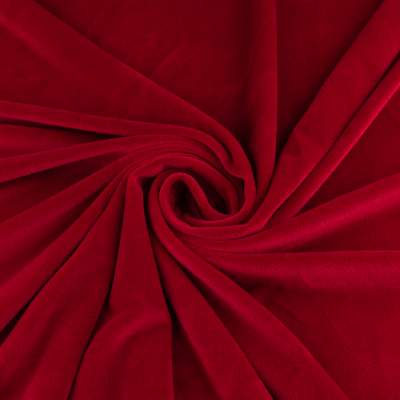 Dzianina welurowa velvet soft rubinowy