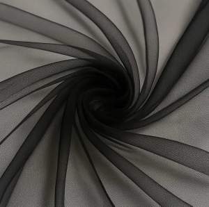 Tiul miękki - czarny  szerokość 280 cm