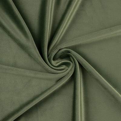 Dzianina velvet soft ubraniowy kolor feldgrau