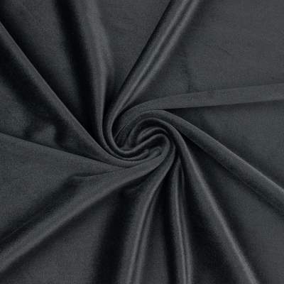 Dzianina velvet soft ubraniowy kolor czarny