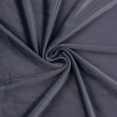 Dzianina velvet soft ubraniowy kolor grafitowy