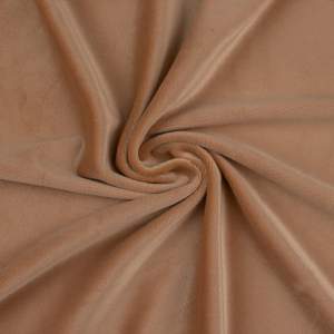 Dzianina velvet soft ubraniowy kolor orzechowy 