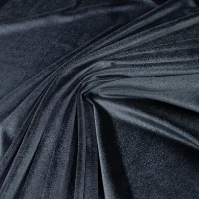 Dzianina Welur Cuba - Grafitowy