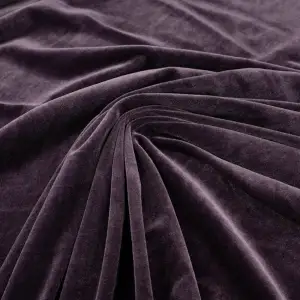 Dzianina Welur Cuba - Fioletowy