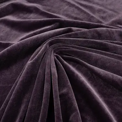 Dzianina Welur Cuba - Fioletowy