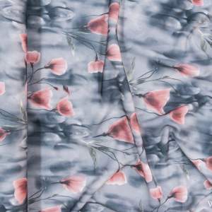 Dzianina nurek - wzór kwiatowy