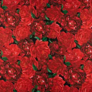 Tkanina Szyfon w kwiaty czerwone