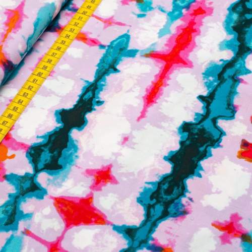 Tkanina wiskoza tie dye róż