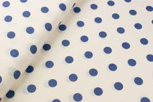 Jersey bawełniany wzór grochy brokatowe, tło ecru