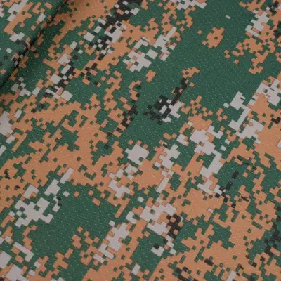 Dzianina ubraniowa wzór minecraft odcienie zieleni
