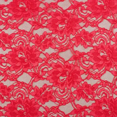 Koronka stabilna flamingo kolor koralowy