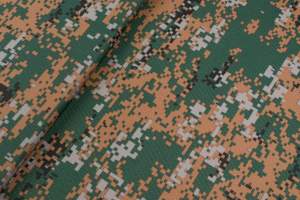 Dzianina ubraniowa wzór minecraft odcienie zieleni