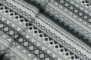 Tkanina płaszczowa wzór aztecki odcienie szarości