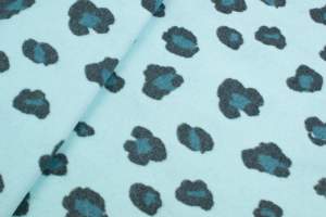 Polar wzór lampart turkusowy