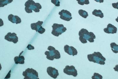 Polar wzór lampart turkusowy