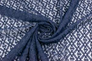 Koronka elastyczna angelina kolor granatowy