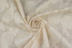 Koronka stabilna liana kolor beżowy / złoty lureks