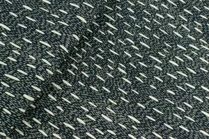 Tkanina żakard wzór deszczyk kolor granatowy / kremowy