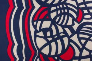 Zara nurek wzór czerwony / granatowy / kremowy, KUPON