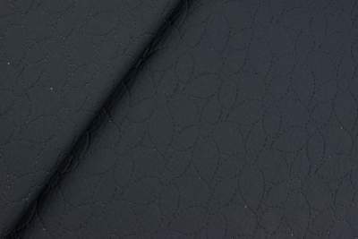 Dzianina pikowana kwiat kolor czarny