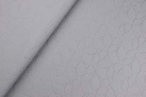 Dzianina pikowana kwiat kolor szary