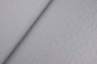 Dzianina pikowana kwiat kolor szary