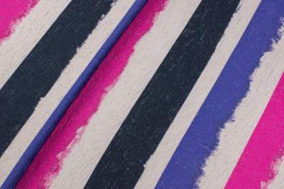 Dzianina swetrowa angora wzór pasy wielokolorowe 