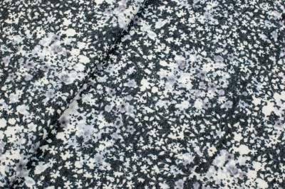 Dzianina swetrowa angora wzór kwiaty kolor lawendowy