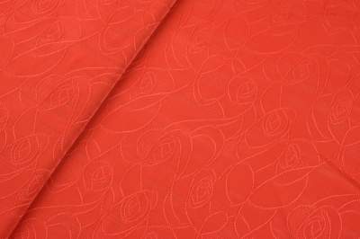 Dzianina jersey ity wzór kwiaty kolor truskawkowy