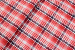 Tkanina bawełna wzór krata kolor czerwony / granatowy