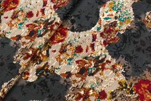 Zara nurek wzór tkany kwiat kolorowy 