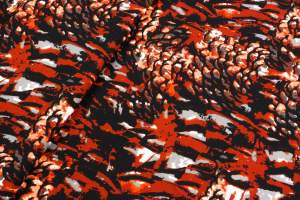 Dzianina punto wzór plamy kolor rudy