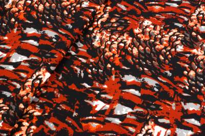 Dzianina punto wzór plamy kolor rudy