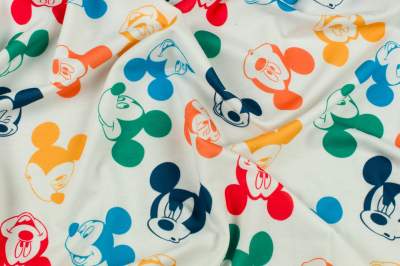 Dresówka pętelka wzór myszka miki kolor biały