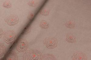 Tkania siatka z dzianiną haft brąz