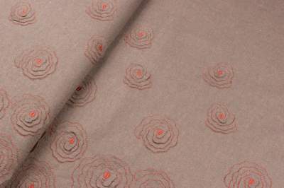 Tkania siatka z dzianiną haft brąz