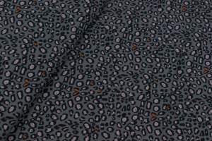 Tkanina milano krepa wzór panterka kolor ciemnoszary