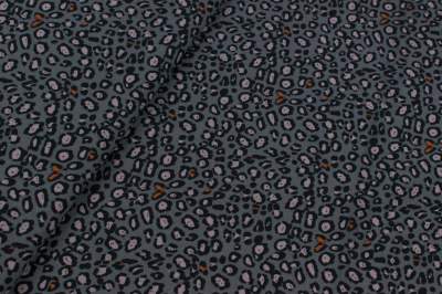 Tkanina milano krepa wzór panterka kolor ciemnoszary