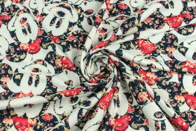 Dresówka pętelka wzór myszka miki i kwiaty 