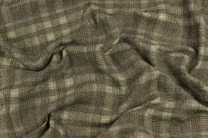 Tkanina kostiumowa wzór krata złoty lureks