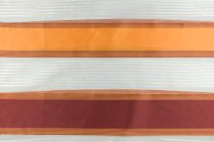 Tkanina na firany pasy kolor stare złoto i brązowy